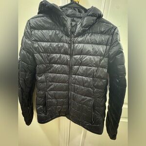 TNA Black Hooded Puffer Jacket